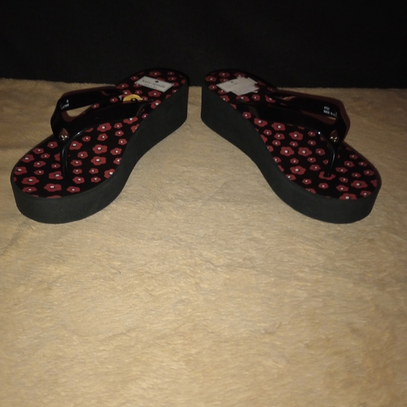 Kate Spade New York Poppy Flower wedge sandals women Size 9 - Picture 3 of 10